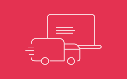 Symbol Laptop und LKW